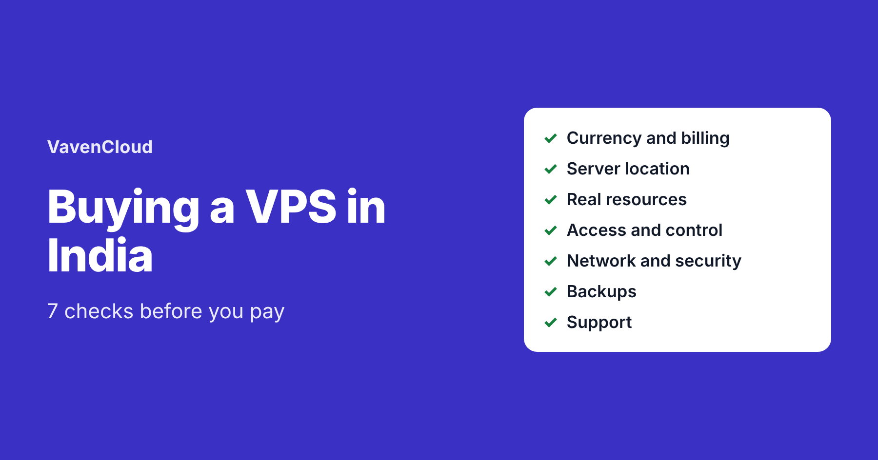 What to Check Before Buying a VPS in India (7-Point Checklist)
